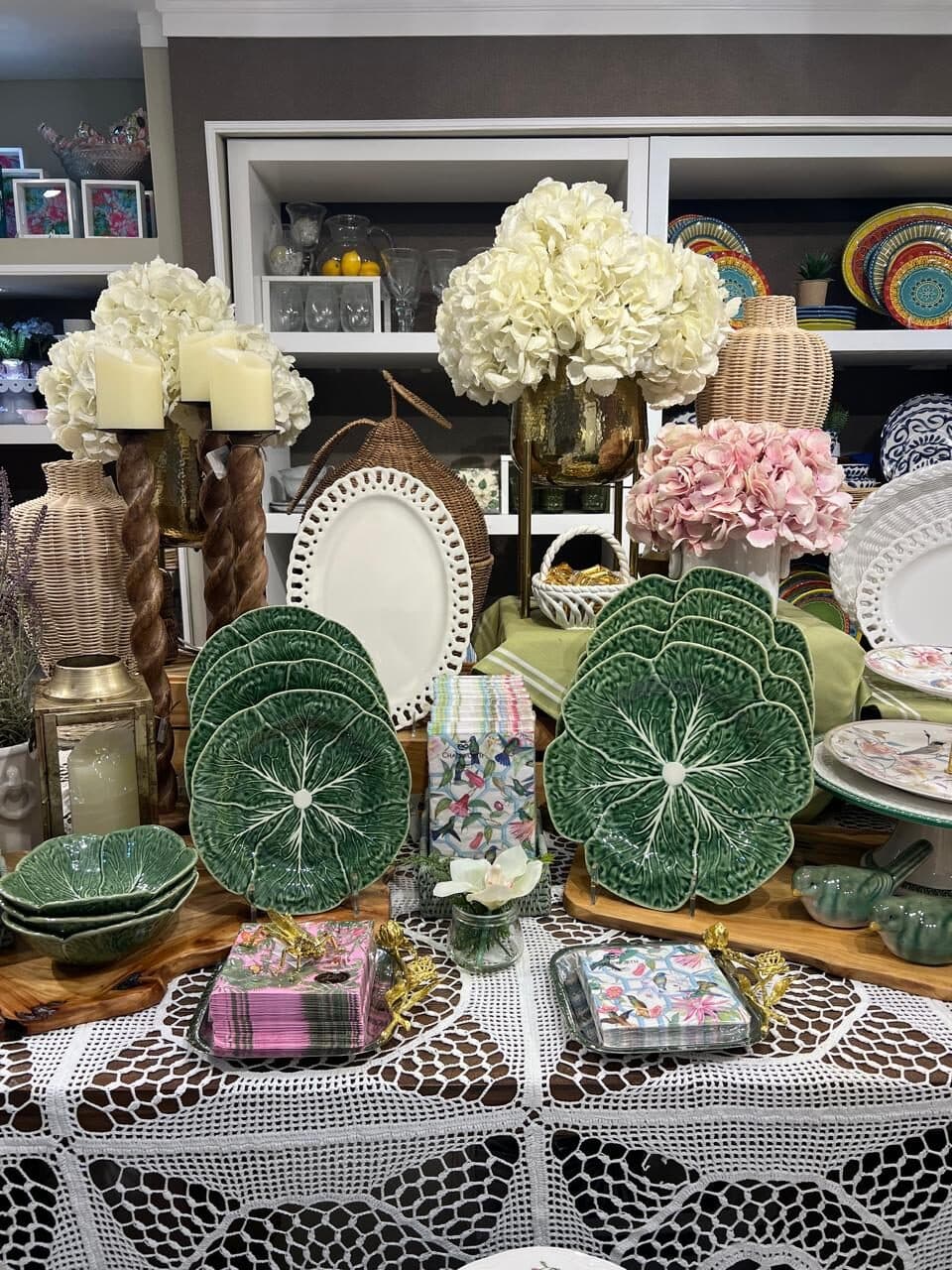 Cabbageware & hydrangeas